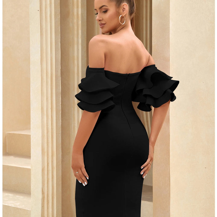 VESTIDO BODYCON ADYCE OFF OMBRO