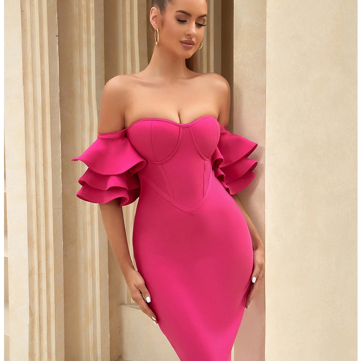 VESTIDO BODYCON ADYCE OFF OMBRO