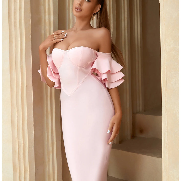 VESTIDO BODYCON ADYCE OFF OMBRO