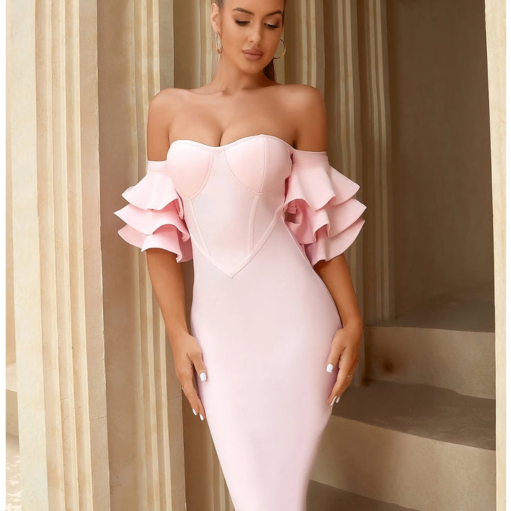 VESTIDO BODYCON ADYCE OFF OMBRO
