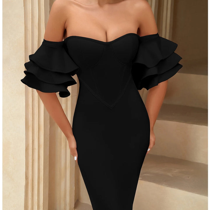 VESTIDO BODYCON ADYCE OFF OMBRO