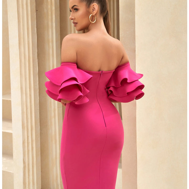 VESTIDO BODYCON ADYCE OFF OMBRO