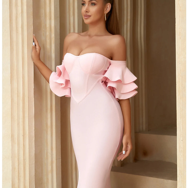 VESTIDO BODYCON ADYCE OFF OMBRO