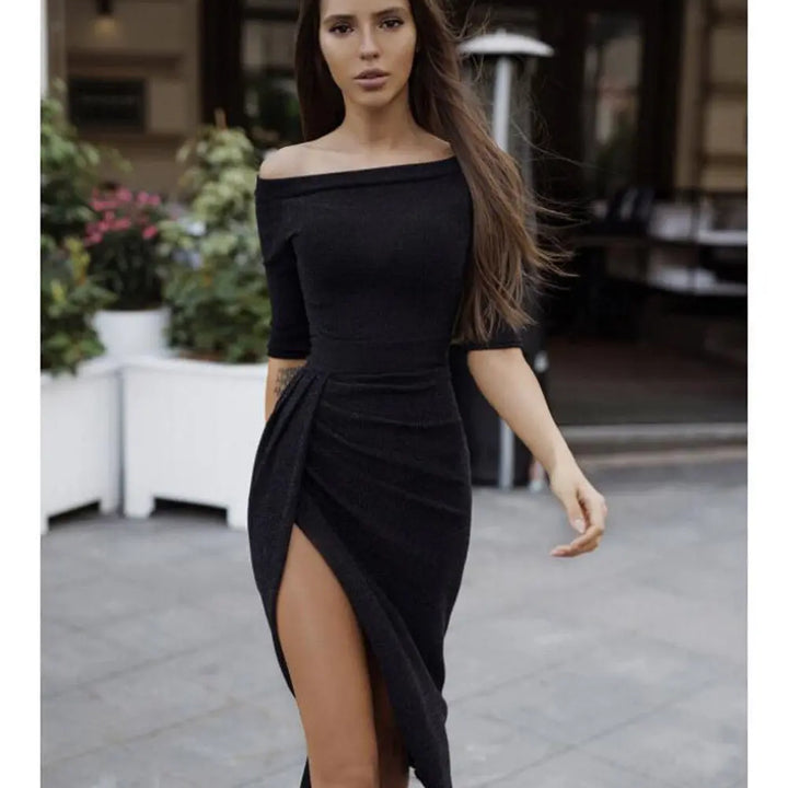 VESTIDO BODYCON DE MANGA LONGA HIRIGIN SEM OMBROS