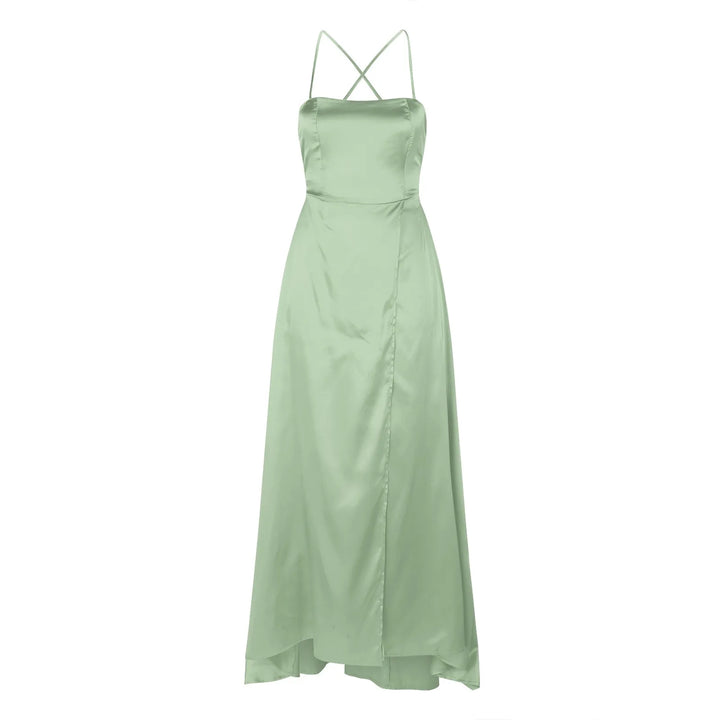 VESTIDO LONGO COM ABERTURA NAS COSTA