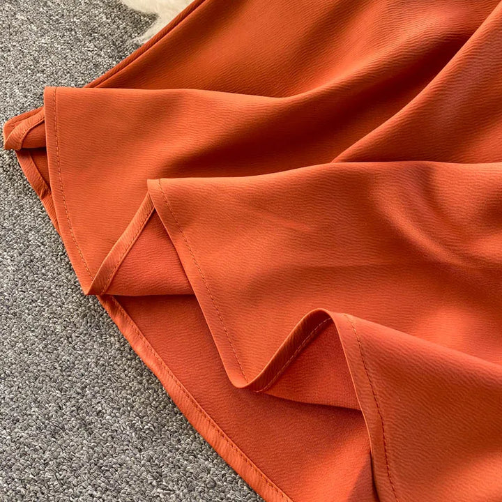 VESTIDO ELEGANTE ABERTO NAS COSTAS PLISSADO