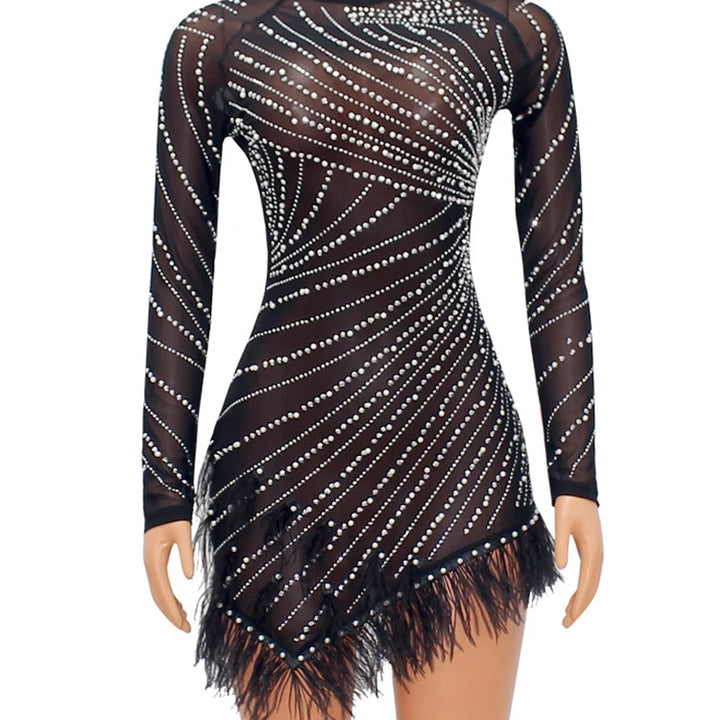 VESTIDO CURTO FEATHERS