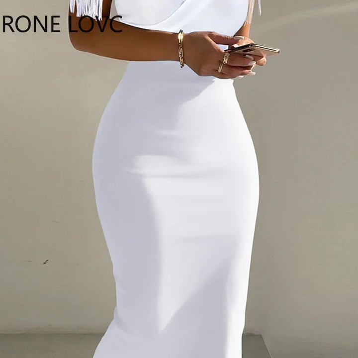 VESTIDO DE OMBRO BORLA CAÍDO