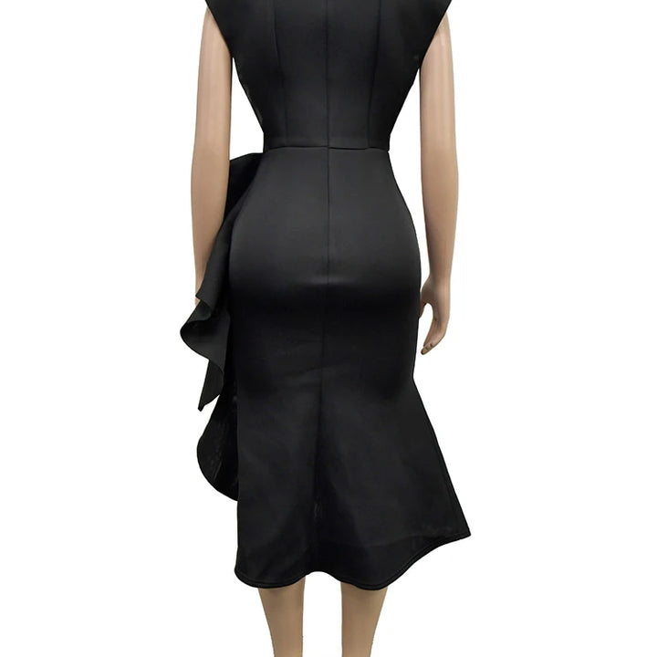 VESTIDO MINI BODYCON DE MANGA FLARE