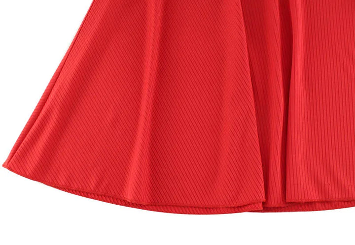VESTIDO MINI DE MALHA A-LINE,MODERNO E ELEGANTE