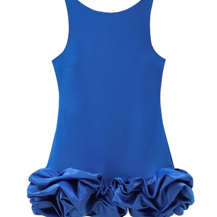 VESTIDO MINI ELEGANTE COM BABADOS