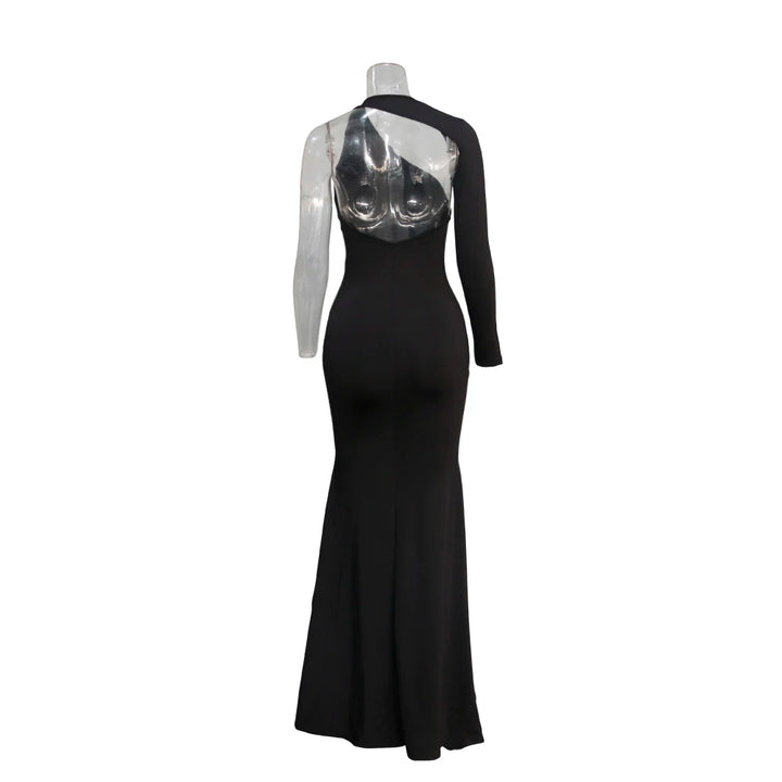 VESTIDO LONGUETTE DE MANGAS COMPRIDAS