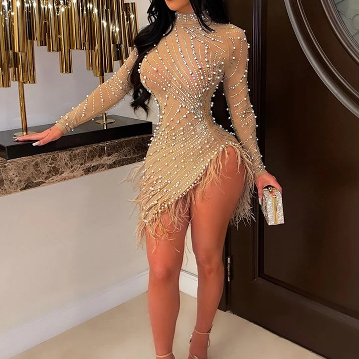 VESTIDO CURTO FEATHERS