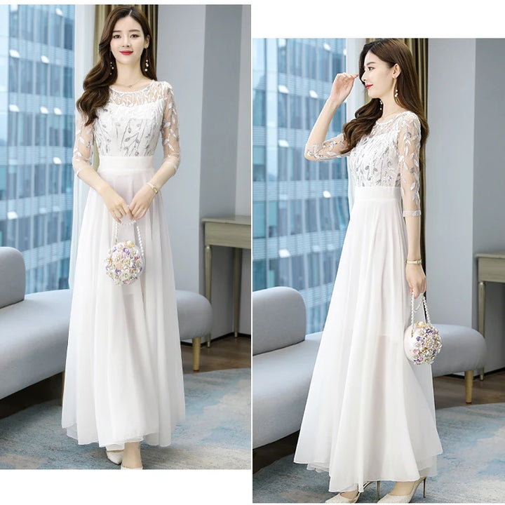 VESTIDO DE NOIVA EM CHIFFON BRANCO