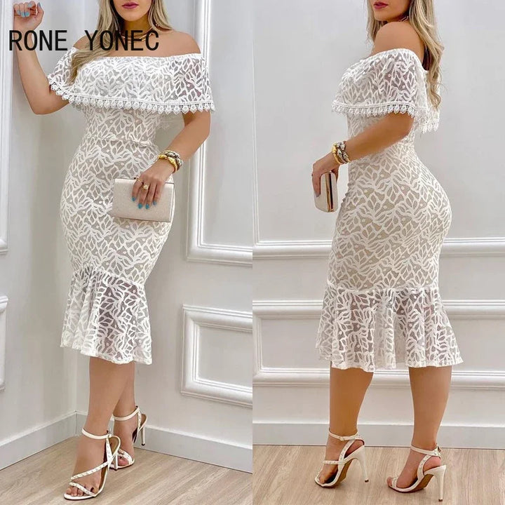 VESTIDO  SOLIDO COM OMBROS DE FORA
