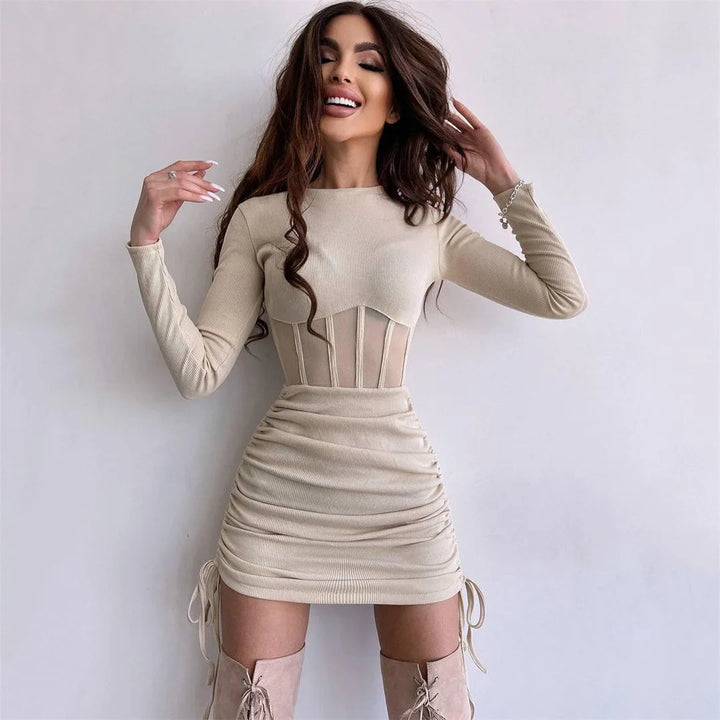 VESTIDO BODYCON DE MALHA SEXY E MODERNO