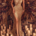 VESTIDO ELEGANTE DE LANTEJOULAS, SOMENTE DE UM OMBRO