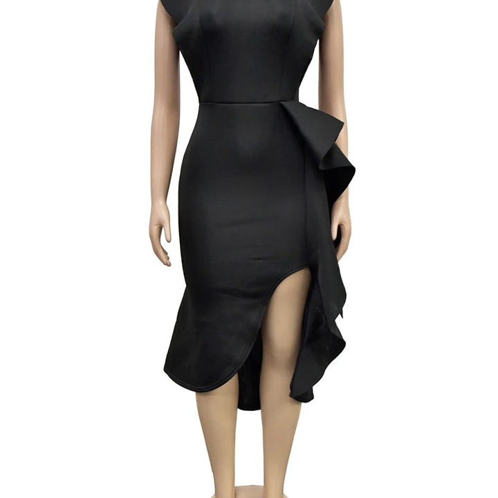 VESTIDO MINI BODYCON DE MANGA FLARE
