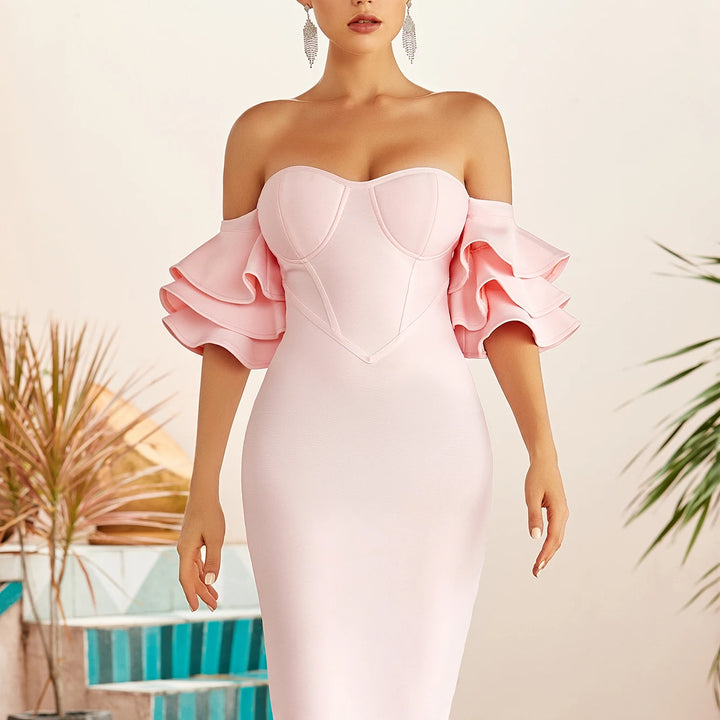 VESTIDO BODYCON ADYCE OFF OMBRO