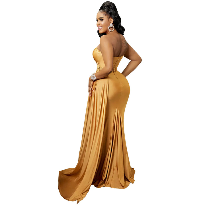 VESTIDO MAXI DE UM OMBRO SEM MANGAS
